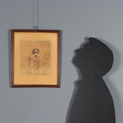 Incisione su carta,La Sacra Famiglia