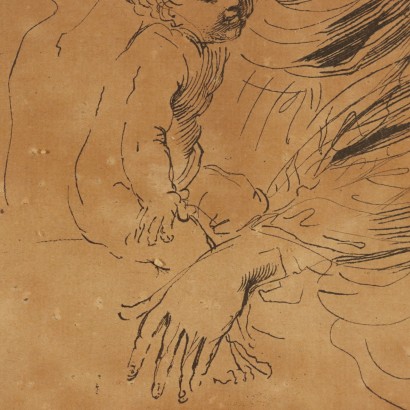 Incisione su carta,La Sacra Famiglia