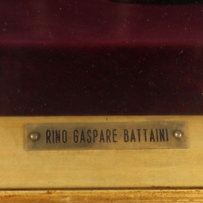 Dipinto di Rino Gaspare Battaini,Natura morta con brocca e pesche,Rino Gaspare Battaini,Rino Gaspare Battaini,Rino Gaspare Battaini