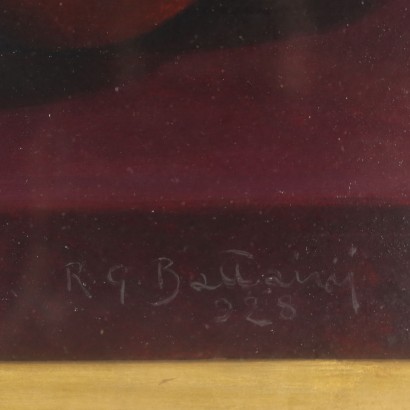 Dipinto di Rino Gaspare Battaini,Natura morta con brocca e pesche,Rino Gaspare Battaini,Rino Gaspare Battaini,Rino Gaspare Battaini