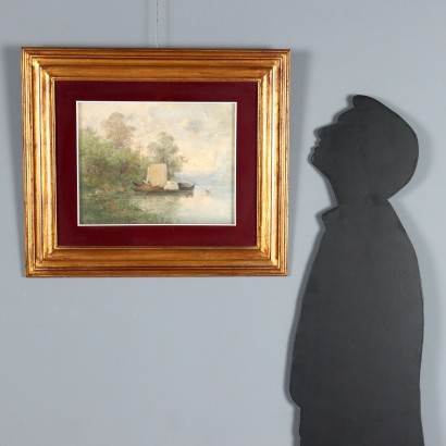 Painting by Ronaldo Casalini Baldelli, Landscape with Boats, Robaldo Casalini Baldelli, Robaldo Casalini Baldelli, Robaldo Casalini Baldelli, Robaldo Casalini Baldelli, Robaldo Casalini Baldelli, Robaldo Casalini Baldelli