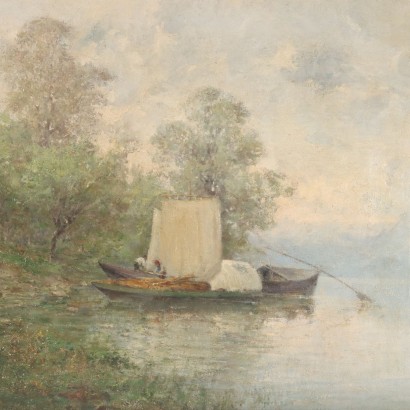 Painting by Ronaldo Casalini Baldelli, Landscape with Boats, Robaldo Casalini Baldelli, Robaldo Casalini Baldelli, Robaldo Casalini Baldelli, Robaldo Casalini Baldelli, Robaldo Casalini Baldelli, Robaldo Casalini Baldelli
