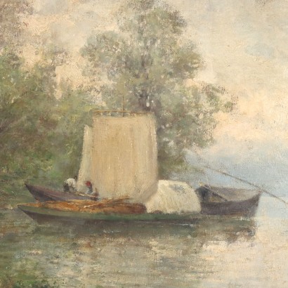 Painting by Ronaldo Casalini Baldelli, Landscape with Boats, Robaldo Casalini Baldelli, Robaldo Casalini Baldelli, Robaldo Casalini Baldelli, Robaldo Casalini Baldelli, Robaldo Casalini Baldelli, Robaldo Casalini Baldelli