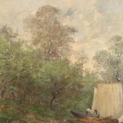 Painting by Ronaldo Casalini Baldelli, Landscape with Boats, Robaldo Casalini Baldelli, Robaldo Casalini Baldelli, Robaldo Casalini Baldelli, Robaldo Casalini Baldelli, Robaldo Casalini Baldelli, Robaldo Casalini Baldelli