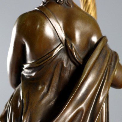 Coppia di Candelabri in Bronzo e Marmo