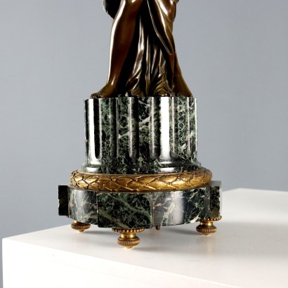 Coppia di Candelabri in Bronzo e Marmo