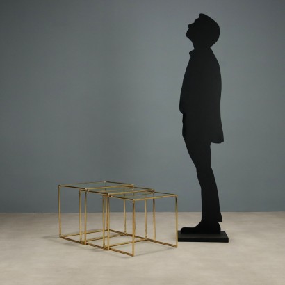 Conjunto de tres mesas nido de la década de 1900