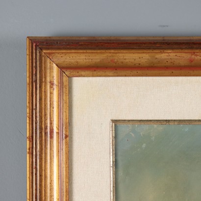 Dipinto di Ivan Karpoff,Paesaggio fluviale con figure,Ivan Karpoff,Ivan Karpoff,Ivan Karpoff,Born in Russia in 1898 Ivan Karpoff was introduced to painting by his father, who, seeing his talent, entrusted him to a local painter. After completing his studies at the Rostov art high school, in 1916 he was called to arms and sent to the southern front. Wounded and taken prisoner first by the Austrians and then by the English, he escaped to Bulgaria, in Sofia, where he began studying at the Academy of Fine Arts. In 1925 he won an American scholarship that allowed him to travel to Italy. Arriving in Milan in 1925, he graduated with honors from the Academy of Fine Arts after attending the painting course taught by Ambrogio Alciati. During his years at the Academy, he met the painter Julia Ivanovna Lund (1905-1974), of Norwegian origins but born in Russia, who later became his wife. Despite the interruption caused by the Second World War, Karpoff produced a very vast body of work, and he quickly distinguished himself in the Milanese environment: his ability to combine a sensitivity characteristic of Slavic art with themes evoking typically Italian landscapes (specifically, Lombard ones) was particularly appreciated. His subjects indeed present elements reminiscent of Russian landscapes and reveal the painter,Ivan Karpoff,Ivan Karpoff