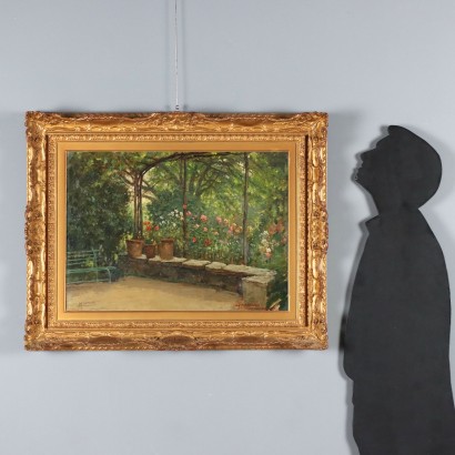Dipinto di Luigi Comolli,Paesaggio con figure,Luigi Comolli,Giardino Oleggio Castello,Luigi Comolli,Giardino Oleggio Castello,Luigi Comolli,Giardino Oleggio Castello,Luigi Comolli