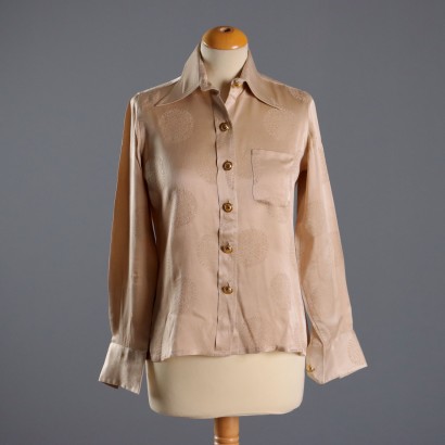 Vintage Valentino Shirt Silk UK Size 10/12 Italy 1970s