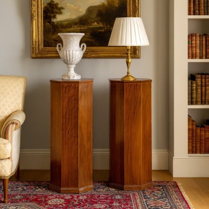 Pair of columns, Pair of columns, Pair of walnut columns