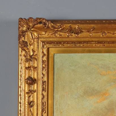 Dipinto di Henry Robinson Hall,Paesaggio con edifici,Henry Robinson Hall,Henry Robinson Hall,Henry Robinson Hall,Born in 1859 Henry Robinson Hall was an English landscape painter, known especially for his Scottish landscapes featuring characteristic herds of cattle, created both in oil and watercolor.,Henry Robinson Hall