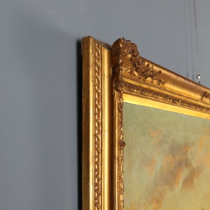 Dipinto di Henry Robinson Hall,Paesaggio con edifici,Henry Robinson Hall,Henry Robinson Hall,Henry Robinson Hall,Born in 1859 Henry Robinson Hall was an English landscape painter, known especially for his Scottish landscapes featuring characteristic herds of cattle, created both in oil and watercolor.,Henry Robinson Hall