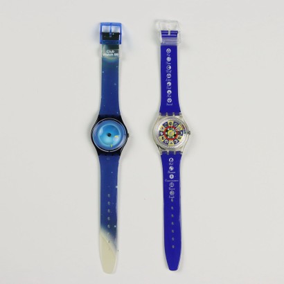 Gruppo di Quattro Swatch a Tema Astri