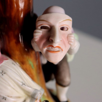 Par de candelabros de porcelana