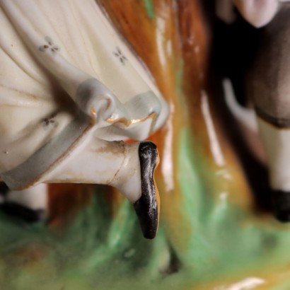 Par de candelabros de porcelana