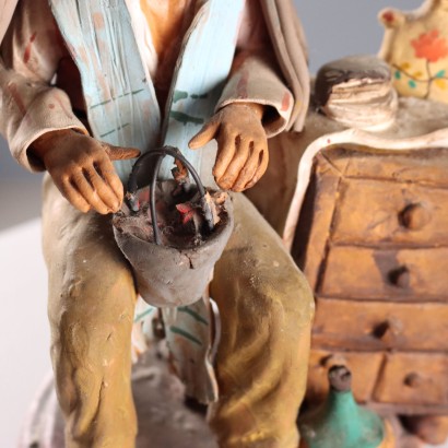 Gruppo di Statuine in Terracotta Ceramic