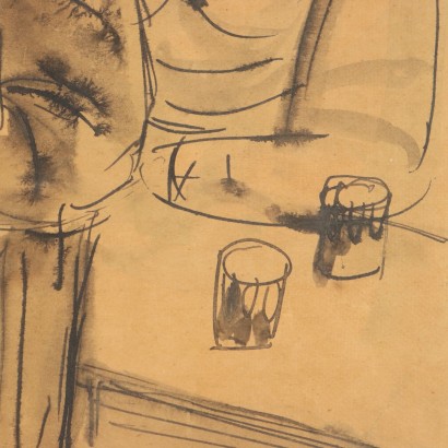 Dipinto di Giuseppe Migneco,Personaggi,Giuseppe Migneco,Giuseppe Migneco,Giuseppe Migneco