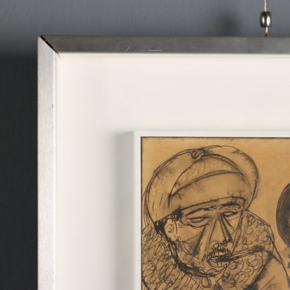 Dipinto di Giuseppe Migneco,Personaggi,Giuseppe Migneco,Giuseppe Migneco,Giuseppe Migneco