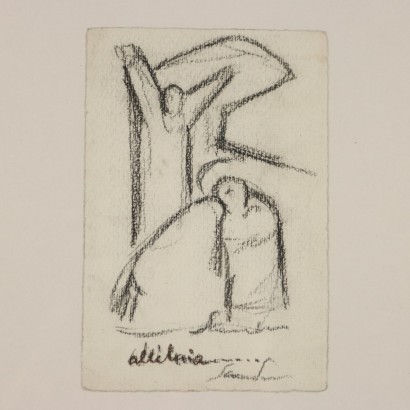 Disegno di Emilio Scanavino,Alleluia,Emilio Scanavino,Emilio Scanavino,Emilio Scanavino