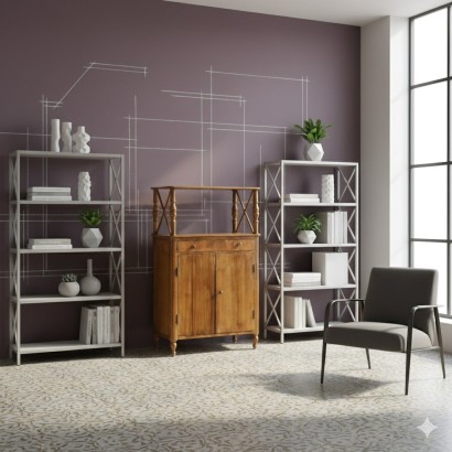 Armoire, buffet Luigi Filippo en noyer