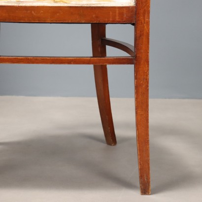 Pair of armchairs, Pair of armchairs in walnut-stained beech