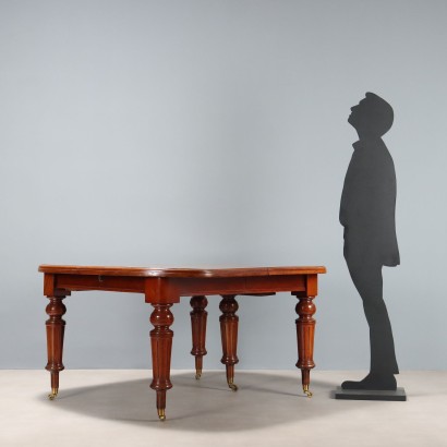 TABLE, Extendable Table, Extendable Mahogany Table