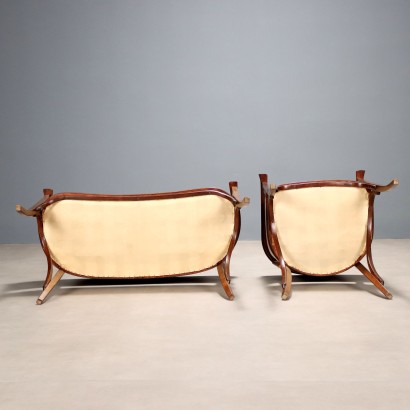 Salottino liberty,Salottino Thonet Mundus in Faggio