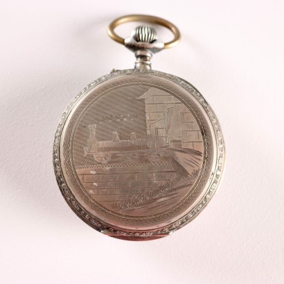 Orologio a Cipolla in Argento con Supp,Orologio a Cipolla in Argento Ancre Re,Orologio a Cipolla in Argento Wilhelm