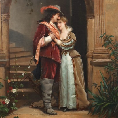 Painting by Louis Hippolyte (Ludovic) Mou,Galant scene,Louis Hippolyte Mouchot,Louis Hippolyte Mouchot,Louis Hippolyte Mouchot,Louis Hippolyte Mouchot