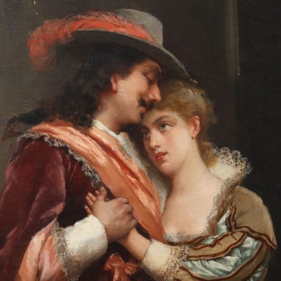 Painting by Louis Hippolyte (Ludovic) Mou,Galant scene,Louis Hippolyte Mouchot,Louis Hippolyte Mouchot,Louis Hippolyte Mouchot,Louis Hippolyte Mouchot