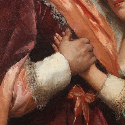 Painting by Louis Hippolyte (Ludovic) Mou,Galant scene,Louis Hippolyte Mouchot,Louis Hippolyte Mouchot,Louis Hippolyte Mouchot,Louis Hippolyte Mouchot