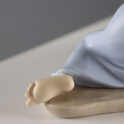 Little Girl with Dog Lladro Manufactory, Young Girl and Dog in Porcelain Manufactory