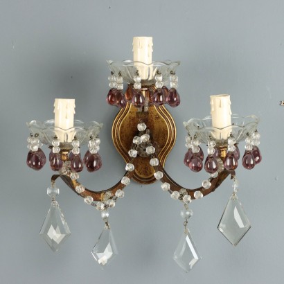 Applique a Tre Luci in Ferro