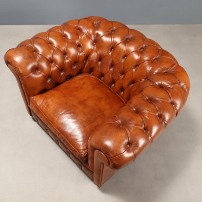 Coppia di Poltrone,Coppia di Poltrone in Stile Chesterfield