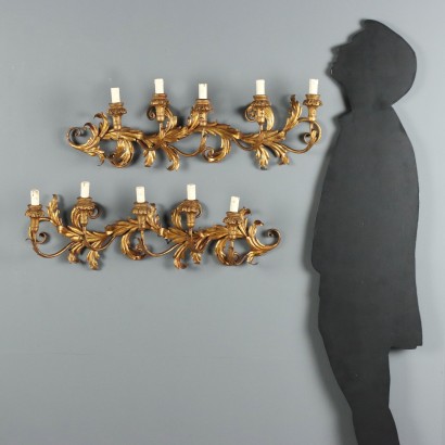 Coppia di Applique ,Coppia di Appliques in Ferro Lavorato