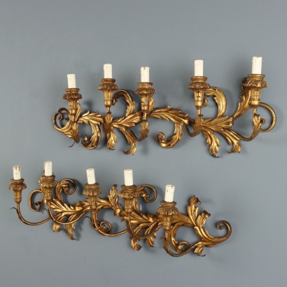 Coppia di Applique ,Coppia di Appliques in Ferro Lavorato