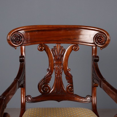 POLTRONCINE,Coppia di Poltrone Luigi Filippo in Mo