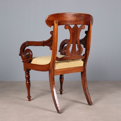 POLTRONCINE,Coppia di Poltrone Luigi Filippo in Mo