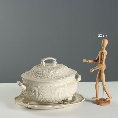 Zuppiera con Piatto Ovale in Terraglia,Zuppiera e Piatto Ovale in Terraglia