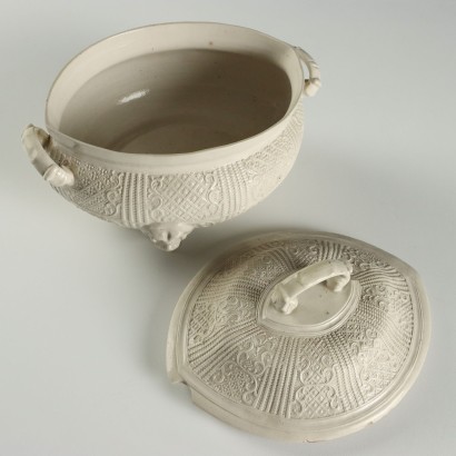 Zuppiera con Piatto Ovale in Terraglia,Zuppiera e Piatto Ovale in Terraglia