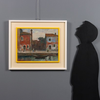 Dipinto di Eugenio Polesello ,Motivo a Burano,Eugenio Polesello,Eugenio Polesello,Eugenio Polesello,Eugenio Polesello