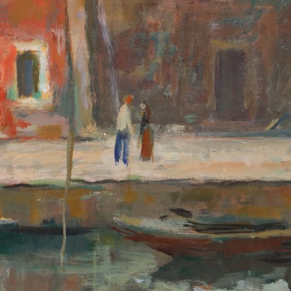 Dipinto di Eugenio Polesello ,Motivo a Burano,Eugenio Polesello,Eugenio Polesello,Eugenio Polesello,Eugenio Polesello