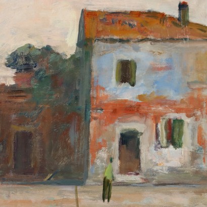 Dipinto di Eugenio Polesello ,Motivo a Burano,Eugenio Polesello,Eugenio Polesello,Eugenio Polesello,Eugenio Polesello