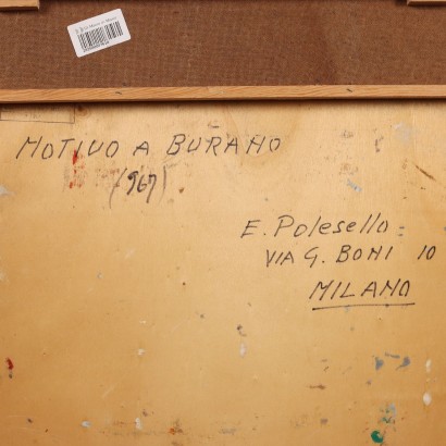 Dipinto di Eugenio Polesello ,Motivo a Burano,Eugenio Polesello,Eugenio Polesello,Eugenio Polesello,Eugenio Polesello