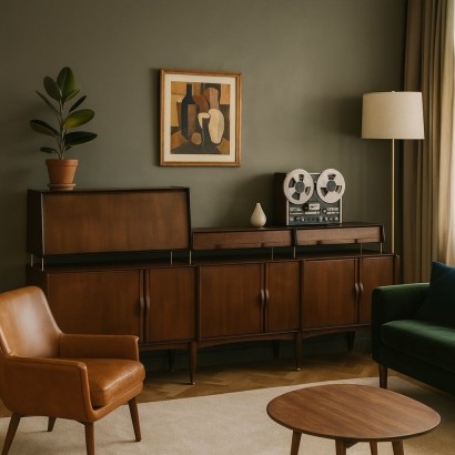 Credenza con Alzata Anni '60