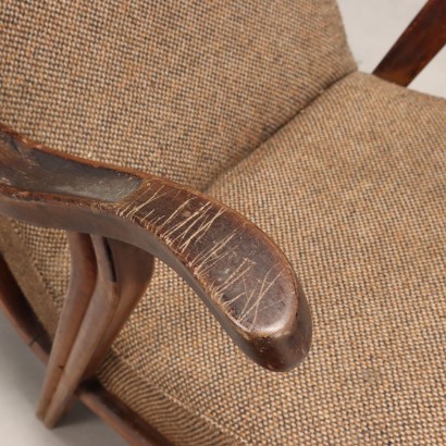 Due Poltrone con Braccioli in Legno An