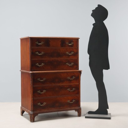 Mobile cassettiera,Mobile Cassettiera in Mogano