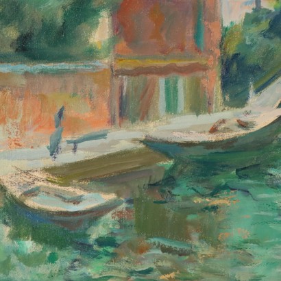 Dipinto di Eugenio Polesello,Canale a Venezia,Eugenio Polesello,Eugenio Polesello,Eugenio Polesello,Eugenio Polesello,Eugenio Polesello,Eugenio Polesello
