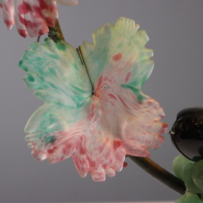 Lampada a cesto di frutta in vetro